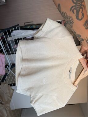 Kith Cream Terry Crop Top
